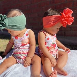 Strawberry shortcake two piece, smoke and pet free, worn once to take these pics